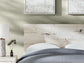 Panel Headboard With Mirrored Dresser And Nightstand
