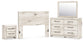 Panel Headboard With Mirrored Dresser And Nightstand