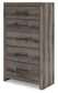 Graystorm  Panel Bed With Mirrored Dresser And Chest