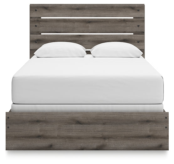 Graystorm  Panel Bed With Mirrored Dresser And Chest
