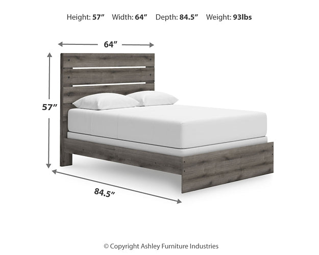 Graystorm  Panel Bed With Mirrored Dresser And Chest