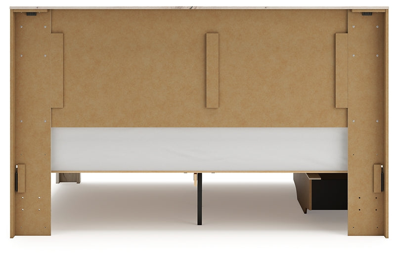 Panel Bed With Mirrored Dresser And Chest