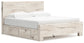 Panel Bed With Mirrored Dresser, Chest And Nightstand