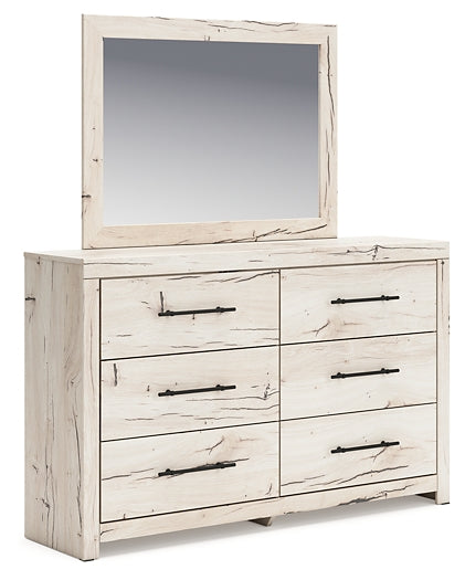 Panel Bed With Mirrored Dresser And Chest