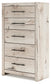 Panel Bed With Mirrored Dresser And Chest