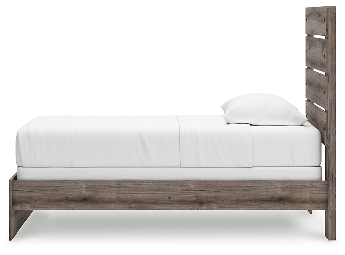 Graystorm  Panel Bed With Mirrored Dresser And Chest