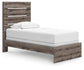 Graystorm  Panel Bed With Mirrored Dresser And Nightstand