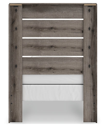 Graystorm  Panel Bed With Mirrored Dresser And Nightstand