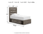 Graystorm  Panel Bed With Storage With Mirrored Dresser