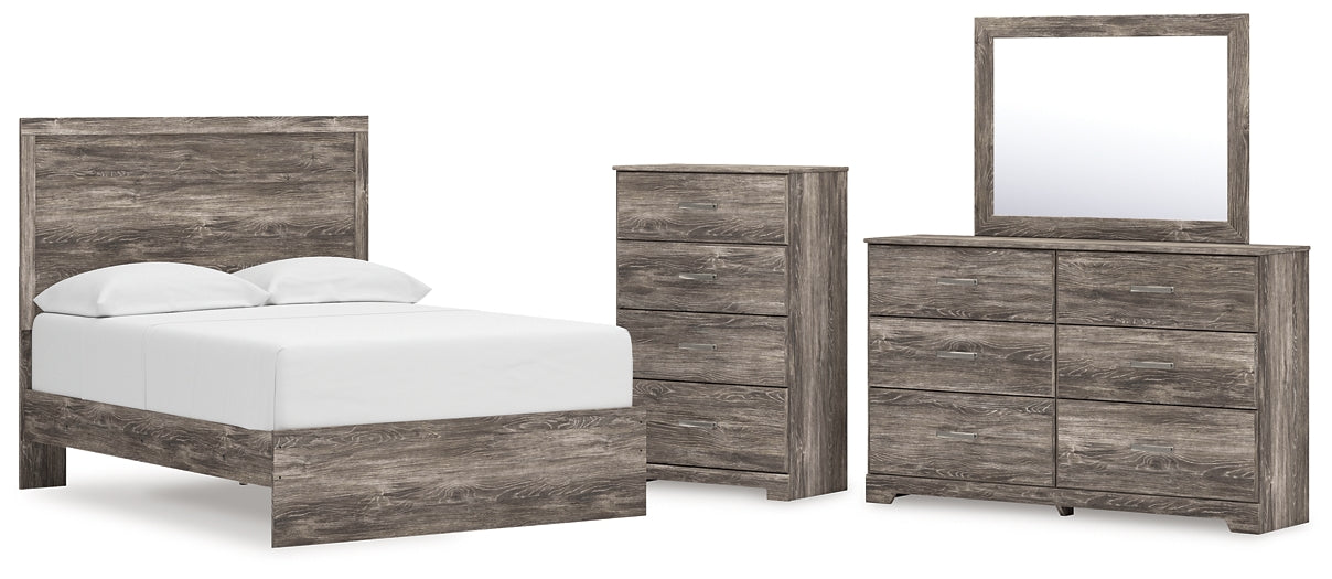 Ralinksi  Panel Bed With Mirrored Dresser And Chest
