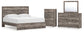 Ralinksi  Panel Bed With Mirrored Dresser And Chest