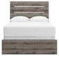 Graystorm  Panel Bed With Mirrored Dresser And Nightstand