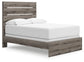 Graystorm  Panel Bed With Mirrored Dresser And Nightstand
