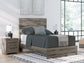 Graystorm  Panel Bed With Mirrored Dresser And Nightstand