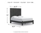 Panel Bed With Mirrored Dresser