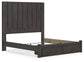Panel Storage Bed With Mirrored Dresser