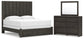 Panel Storage Bed With Mirrored Dresser