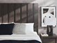 Panel Bed With Mirrored Dresser