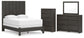 Panel Bed With Mirrored Dresser And Chest