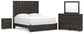 Panel Storage Bed With Mirrored Dresser And Nightstand