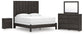Panel Bed With Mirrored Dresser And Nightstand