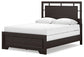 Covetown  Panel Bed With Mirrored Dresser And Chest
