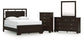 Covetown  Panel Bed With Mirrored Dresser And Chest