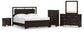Covetown California  Panel Bed With Mirrored Dresser, Chest And Nightstand
