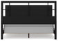 Covetown California  Panel Bed With Mirrored Dresser, Chest And Nightstand