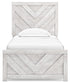 Cayboni  Panel Bed With Mirrored Dresser, Chest And Nightstand