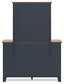 Landocken  Panel Headboard With Mirrored Dresser And Nightstand