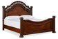 Lavinton California  Poster Bed With Mirrored Dresser, Chest And Nightstand