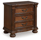 Lavinton  Poster Bed With Mirrored Dresser, Chest And Nightstand