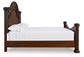 Lavinton  Poster Bed With Mirrored Dresser And Chest