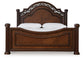 Lavinton  Poster Bed With Mirrored Dresser, Chest And Nightstand