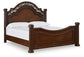 Lavinton  Poster Bed With Mirrored Dresser, Chest And Nightstand