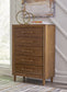 Lyncott California  Upholstered Bed With Mirrored Dresser And Chest