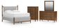 Lyncott  Upholstered Bed With Mirrored Dresser And Chest