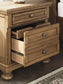 Feddinger  Storage Sleigh Bed With Mirrored Dresser And Nightstand
