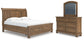 Feddinger  Storage Sleigh Bed With Mirrored Dresser
