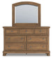 Feddinger  Storage Sleigh Bed With Mirrored Dresser, Chest And Nightstand