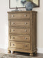 Feddinger  Storage Sleigh Bed With Mirrored Dresser, Chest And Nightstand