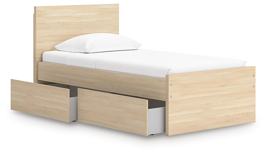 Onita  Panel Platform Bed With 1 Side Storage