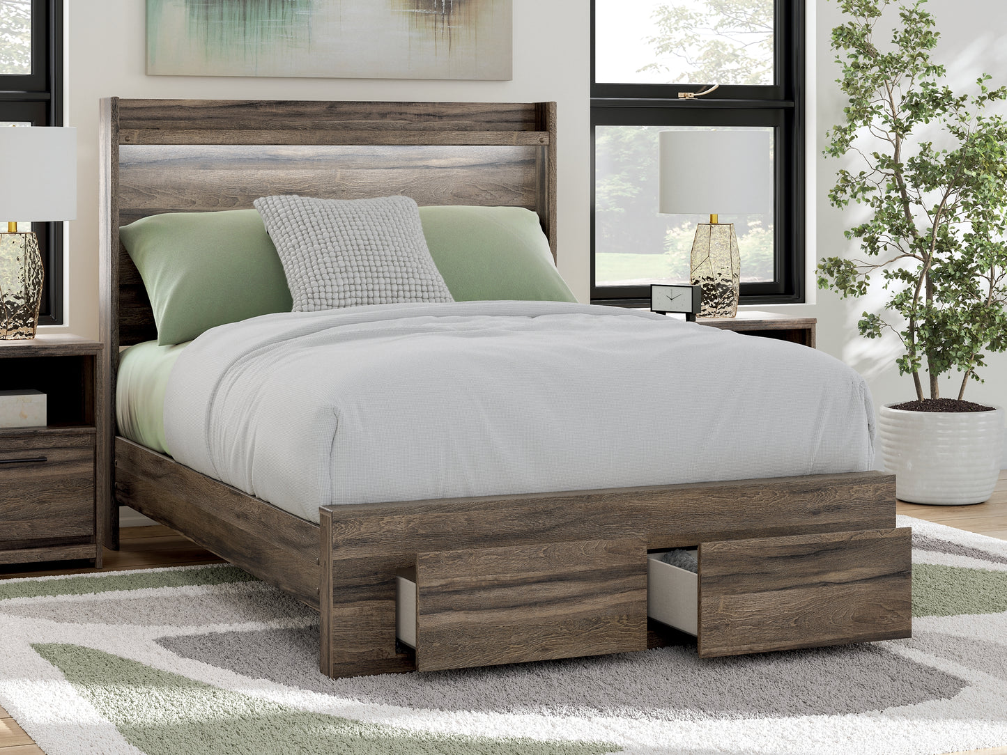 Elbrim  Panel Storage Bed