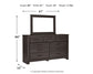Brinxton /California King Panel Headboard With Mirrored Dresser