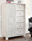 Paxberry  Panel Bed With Mirrored Dresser, Chest And Nightstand