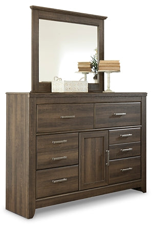 Juararo /California King Panel Headboard With Mirrored Dresser