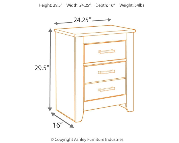 Brinxton  Panel Bed With Mirrored Dresser And Nightstand