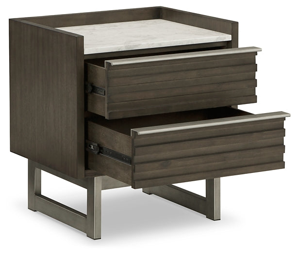 Arkenton California  Panel Bed With Mirrored Dresser, Chest And Nightstand