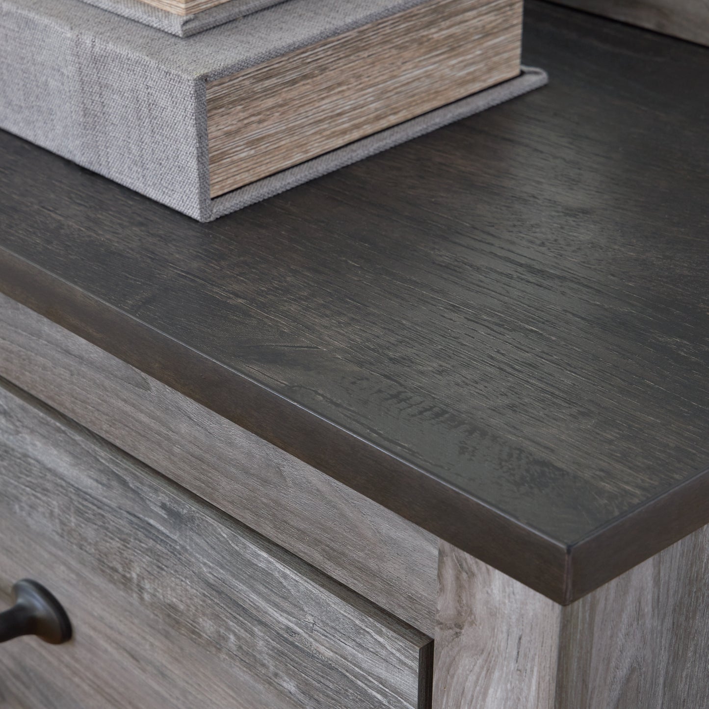 Bronyan  Panel Bed With Mirrored Dresser And Chest